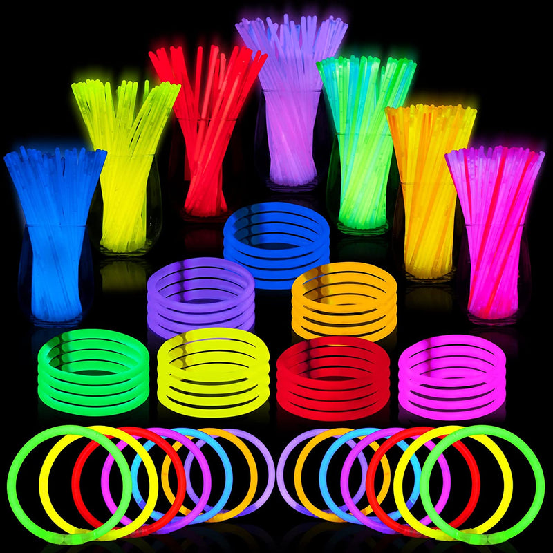 Buy Glow Sticks Bulk Wholesale Bracelets, 100 8” Green Glow Stick Glow  Bracelets, Bright Color, Glow 8-12 Hrs, 100 Connectors Included, Glow Party  Favors Supplies, Sturdy Packaging, GlowWithUs Brand Online at  desertcartINDIA